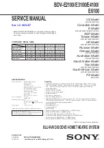 Sony BDV-E2100 Service Manual предпросмотр