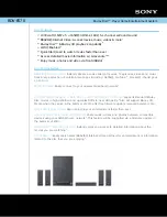 Preview for 1 page of Sony BDV-E570 - Blu-ray Disc™ Player Home Theater System Specifications