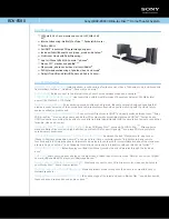 Preview for 1 page of Sony BDV-E580 Specifications