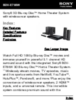 Sony BDV-E780W Specifications preview