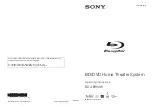 Предварительный просмотр 1 страницы Sony BDV-E800W Operating Instructions Manual