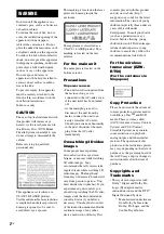 Preview for 2 page of Sony BDV-E985W Operating Instructions Manual