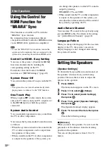 Preview for 32 page of Sony BDV-EF220 Operating Instructions Manual