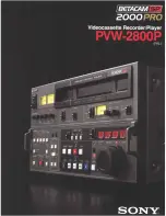 Sony Betacam SP 2000PRO PVW-2800P Specifications preview