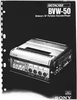 Preview for 1 page of Sony Betacam SP BVW-50 User Manual