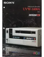 Sony Betacam SP UVW-1400A Brochure & Specs preview