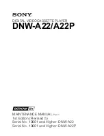 Preview for 1 page of Sony Betacam SX DNW-A22 Maintenance Manual