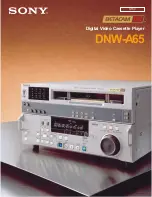 Preview for 1 page of Sony Betacam SX DNW-A65 Specifications