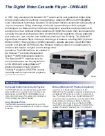 Preview for 2 page of Sony Betacam SX DNW-A65 Specifications