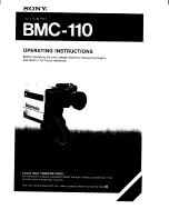 Sony Betamovie BMC-110 Operating Instruction preview