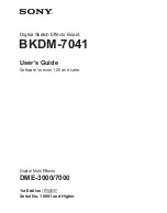 Preview for 1 page of Sony BKDM-7041 User Manual