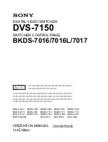 Preview for 1 page of Sony BKDS-7017 Operation Manual