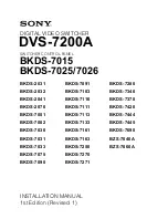 Preview for 1 page of Sony BKDS-7025 Installation Manual