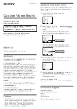 Preview for 1 page of Sony BKM-104 Quick Start Manual