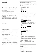 Preview for 2 page of Sony BKM-104 Quick Start Manual