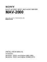 Sony BKMA-2010 Installation Manual preview