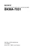 Sony BKMA-7031 Installation Manual preview