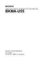 Preview for 1 page of Sony BKMA-U55 Installation Manual