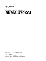 Sony BKMA-U70XGI Manual предпросмотр