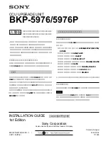 Sony BKP-5976 Installation Manual preview