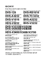 Preview for 1 page of Sony BKPF-300 Installation Manual