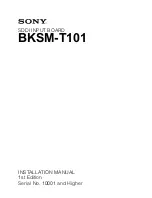 Sony BKSM-T101 Installation Manual preview