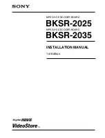 Sony BKSR-2025 Installation Manual preview