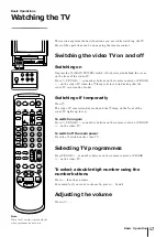 Preview for 17 page of Sony Black Trinitron KV-14V5U Operating Instructions Manual