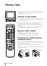 Preview for 22 page of Sony Black Trinitron KV-14V5U Operating Instructions Manual