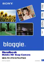 Sony Bloggie MHS-FS1 Handbook предпросмотр