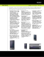 Sony bloggie MHS-TS20 8GB Specifications preview
