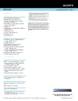 Preview for 2 page of Sony Blue ray Disc  BDP-S350 Specifications