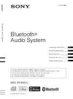 Sony Bluetooth 4-158-429-31(1) Operating Instructions Manual предпросмотр