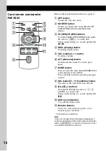 Предварительный просмотр 14 страницы Sony Bluetooth 4-158-429-31(1) Operating Instructions Manual