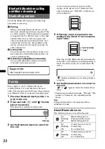 Предварительный просмотр 22 страницы Sony Bluetooth 4-158-429-31(1) Operating Instructions Manual