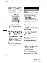 Предварительный просмотр 12 страницы Sony Bluetooth BT3700U Operating Instructions Manual