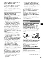 Предварительный просмотр 25 страницы Sony BluetoothH MEX-BT5100 Operating Instructions Manual