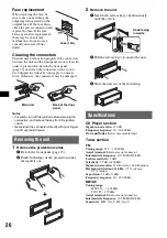 Предварительный просмотр 26 страницы Sony BluetoothH MEX-BT5100 Operating Instructions Manual