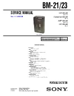 Preview for 1 page of Sony BM-23 Service Manual