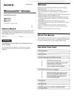 Sony BM-575 Operating Instructions Manual preview