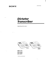 Preview for 1 page of Sony BM-77T Operating Instructions Manual