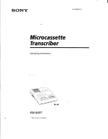 Sony BM 840 - Microcassette Transcription Transcriber Machine s Operating Instructions Manual preview