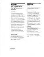 Preview for 2 page of Sony BM 840 - Microcassette Transcription Transcriber Machine s Operating Instructions Manual