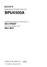 Предварительный просмотр 1 страницы Sony BPU-4500A Operation Manual