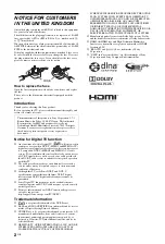 Preview for 2 page of Sony BRAVIA 4-106-868-13(1) Operating Instructions Manual