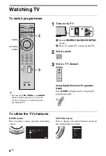 Preview for 8 page of Sony BRAVIA 4-180-175-11(1) Operating Instructions Manual