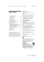 Предварительный просмотр 2 страницы Sony BRAVIA 55XE93 Series Reference Manual