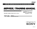 Sony Bravia AZ3TK Chassis KDL-32BX359 Service Training Manual предпросмотр