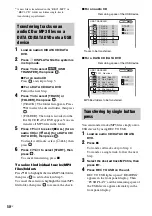 Preview for 50 page of Sony BRAVIA DAV-DZ170 Operating Instructions Manual