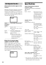 Preview for 70 page of Sony BRAVIA DAV-DZ170 Operating Instructions Manual